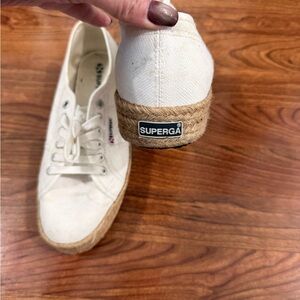 Superga Women's White Canvas Espadrille Sneakers